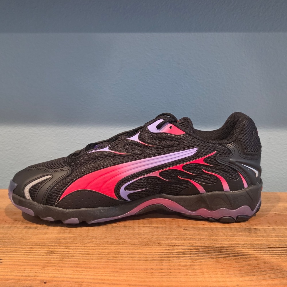 Puma Mens Inhale Flare Sneakers Black Pink Purple Mesh Cell 10.5 - Picture 6 of 11